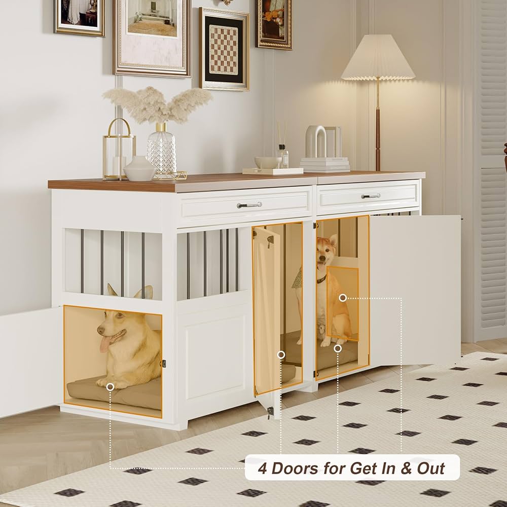 Amazon.com : Dog Crate Furniture - Indoor Wood Dog Kennel